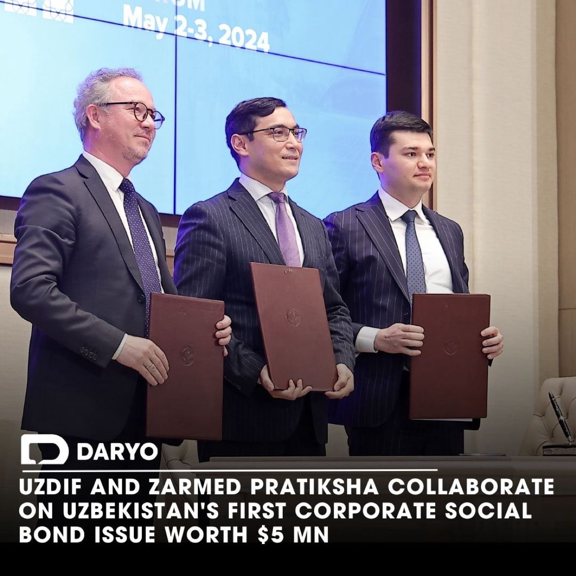 UzDIF and Zarmed Pratiksha collaborate on Uzbekistan's first corporate social bond issue worth $5 million